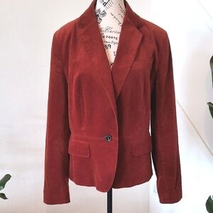 Talbot's Women's Rust Velvet Blazer Size 14